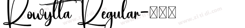Rowytta Regular字体转换
